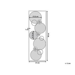 Beliani Wanddekoration aus Metall Modern TUNGSTEN  