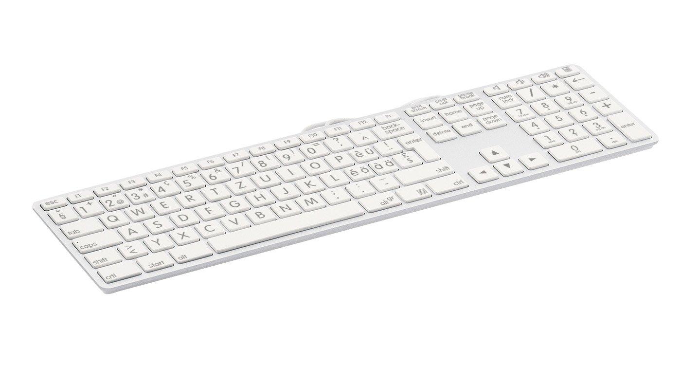 LMP  KB-3421-BIG Tastatur USB Schweiz Silber 