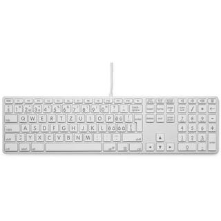 LMP  Tastatur USB Grosse Beschriftung WinOS Silber 