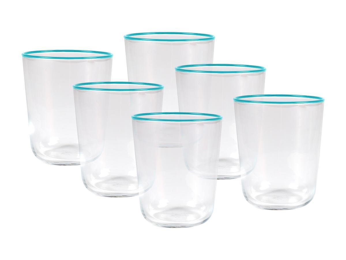 Image of 6er-Set Wassergläser mitem Rand - 31,5 cl - 8 x 9,5 cm - AZURAN 6er-Set Wassergläser mitem Rand - 31,5 cl - 8 x 9,5 cm - AZURAN