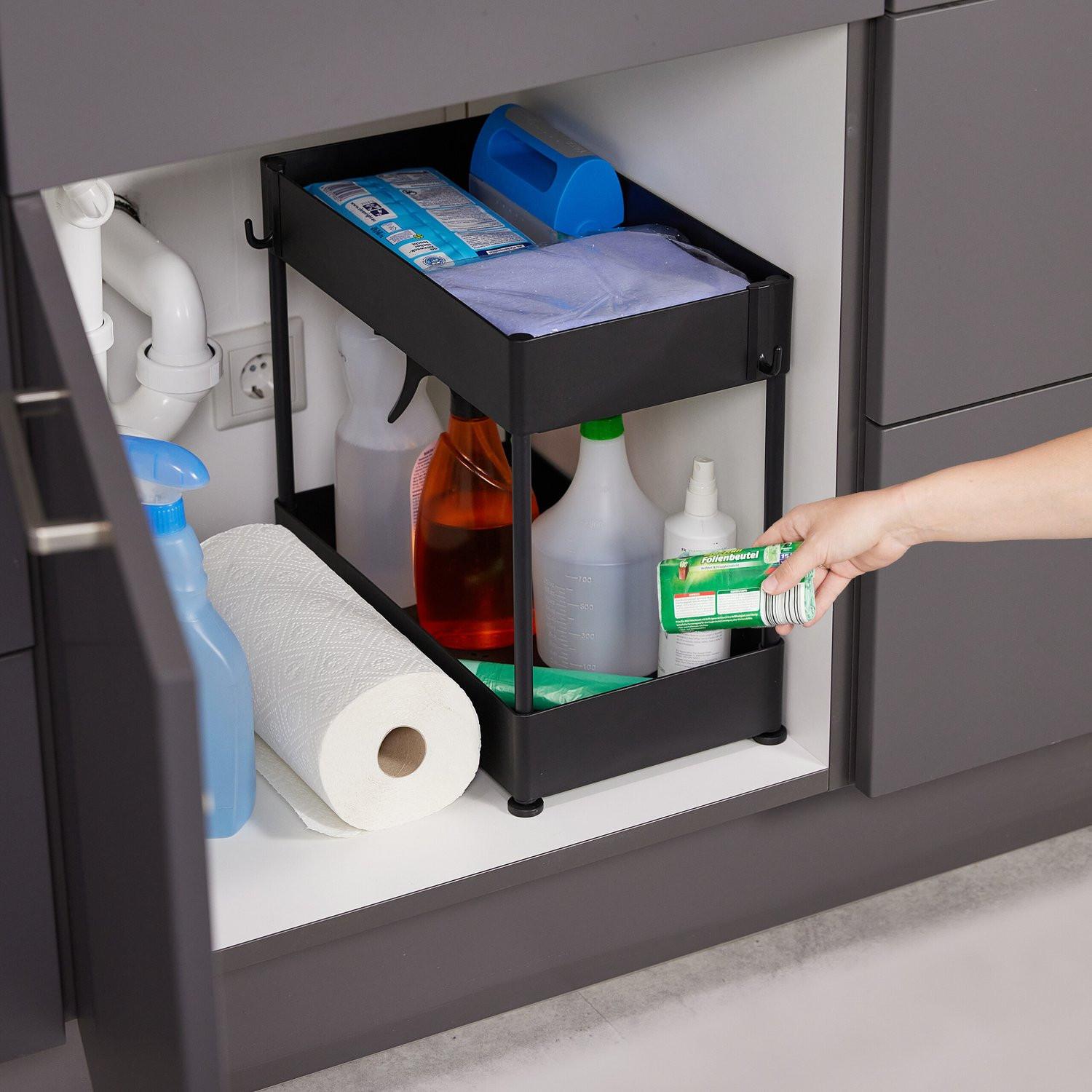 B2X Waschbeckenregal mit 2 Ablagen  