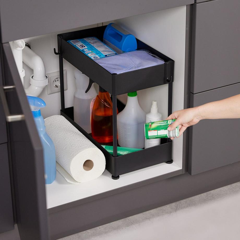 B2X Étagère de lavabo avec 2 étagères  