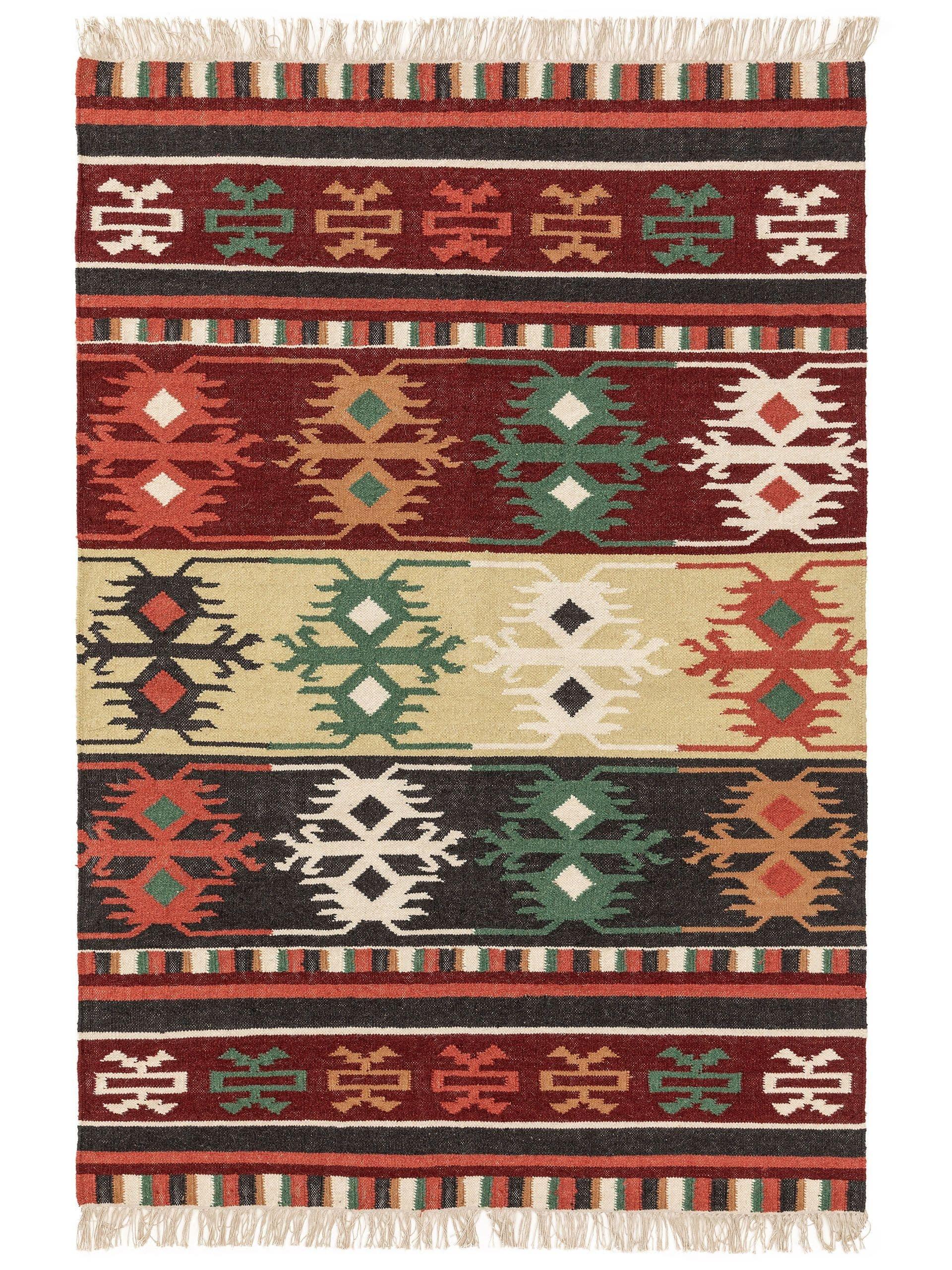 Image of Handgewebter Kelim Zalan Multicolor Handgewebter Kelim Zalan Multicolor