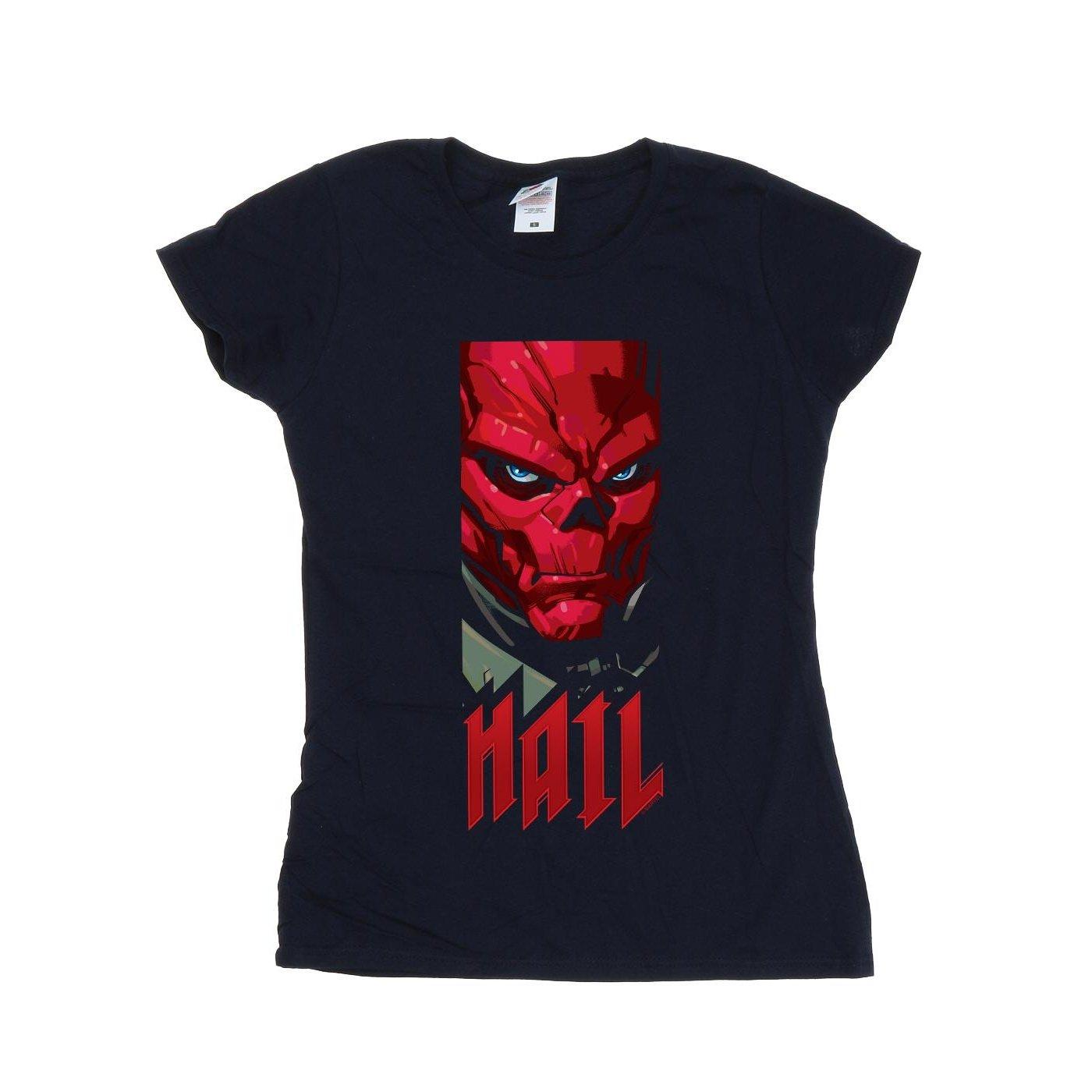 Image of Avengers Hail Red Skull Tshirt Damen Marine XL