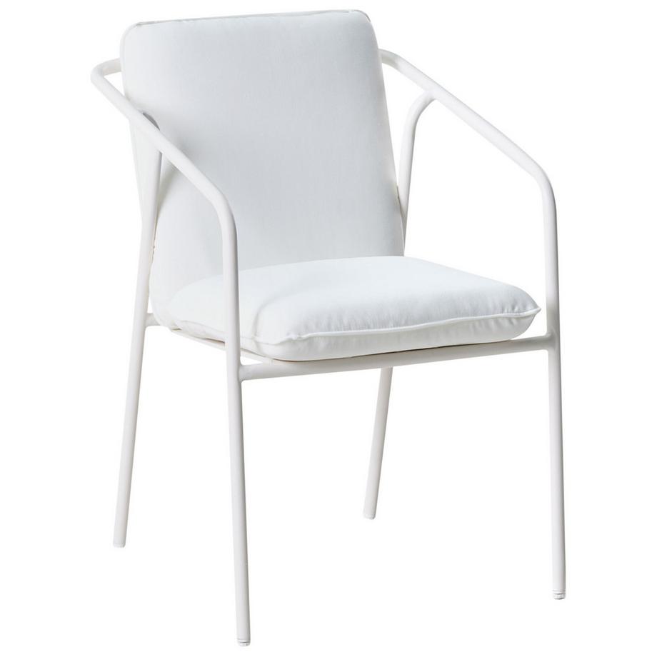 Beliani Lot de 8 chaises de jardin avec coussins en Aluminium Minimaliste ASCIANO  