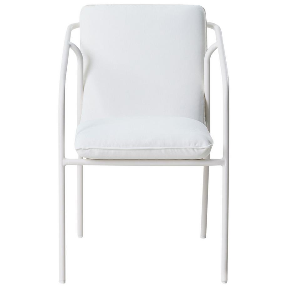 Beliani Lot de 8 chaises de jardin avec coussins en Aluminium Minimaliste ASCIANO  