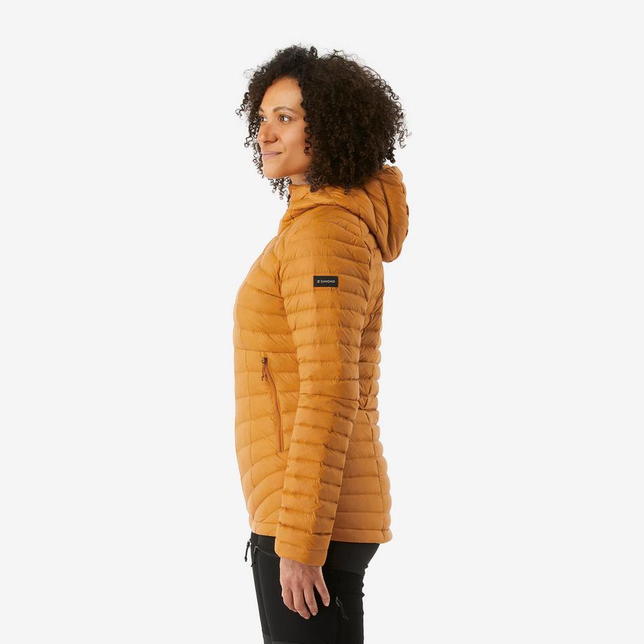 FORCLAZ  Piumino donna trekking montagna con cappuccio piuma 