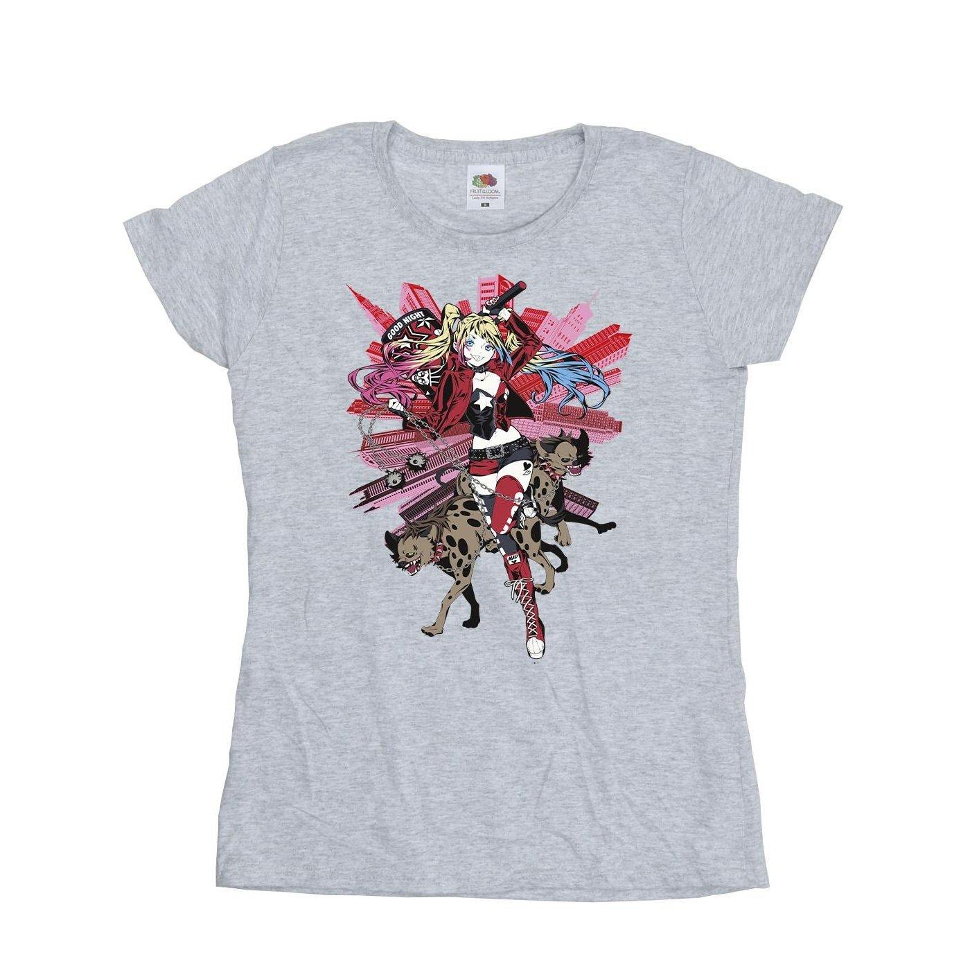 Image of Harley Quinn Hyenas Tshirt Damen Grau XXL