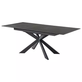 Vente-unique - Table à Manger Extensible ALBINA - 6 à 8 Couverts -  Céramique & Verre trempé - Anthracite : : Cuisine et Maison