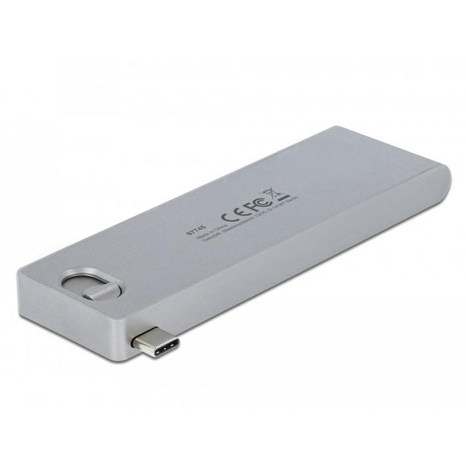 DeLock  87745 replicatore di porte e docking station per laptop USB 3.2 Gen 1 (3.1 Gen 1) Type-C Grigio 