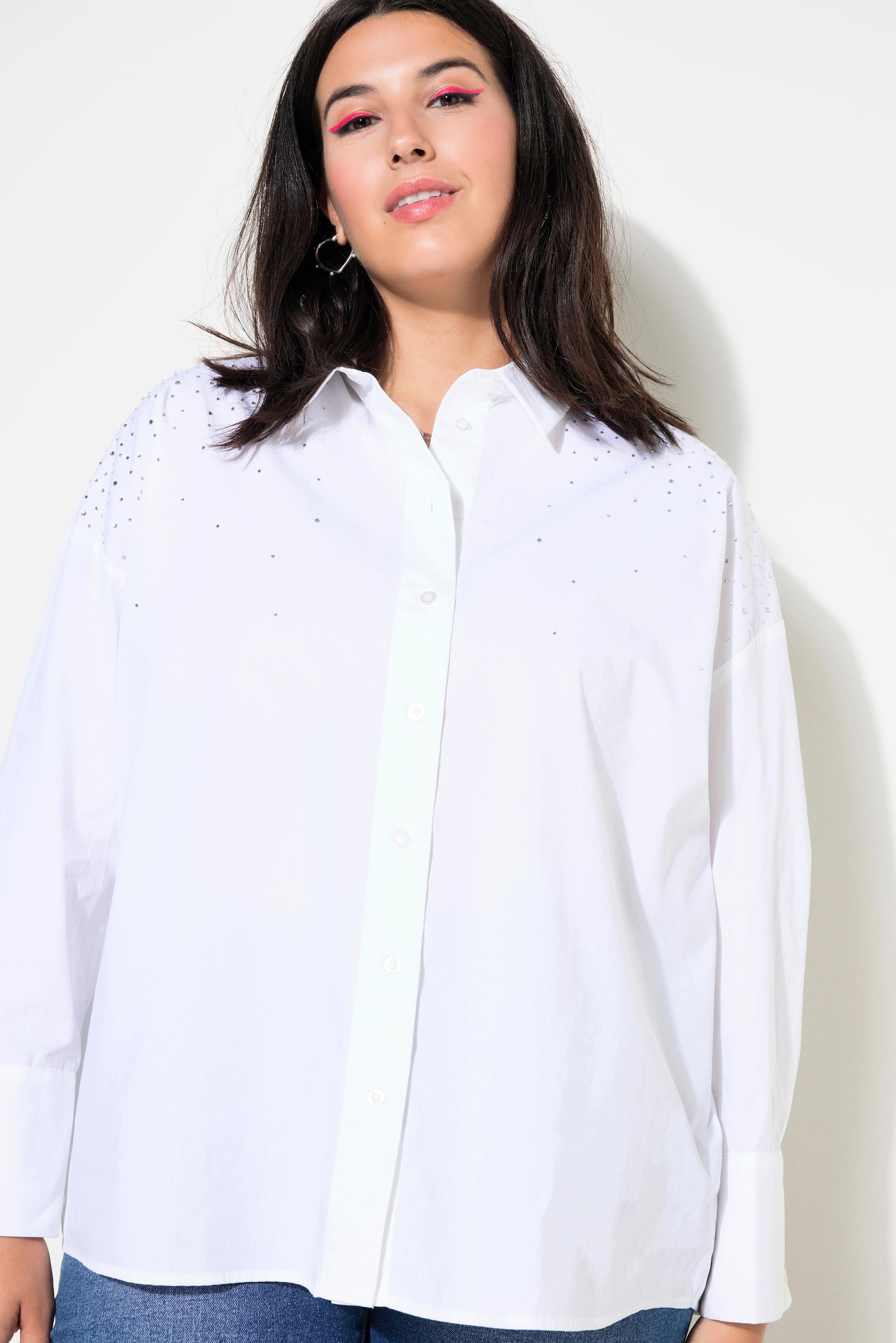 Studio Untold  Camicia dal taglio oversize con strass e maniche lunghe 