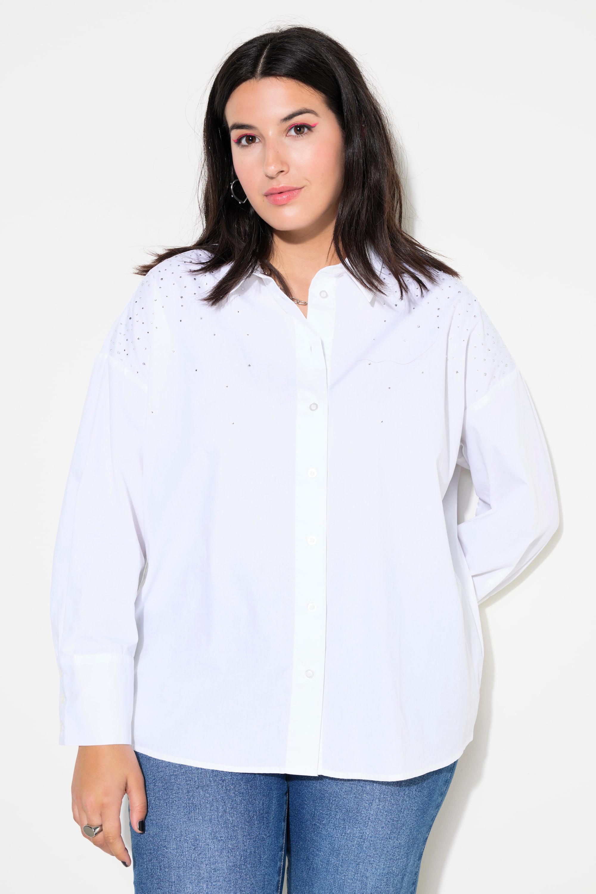 Studio Untold  Camicia dal taglio oversize con strass e maniche lunghe 