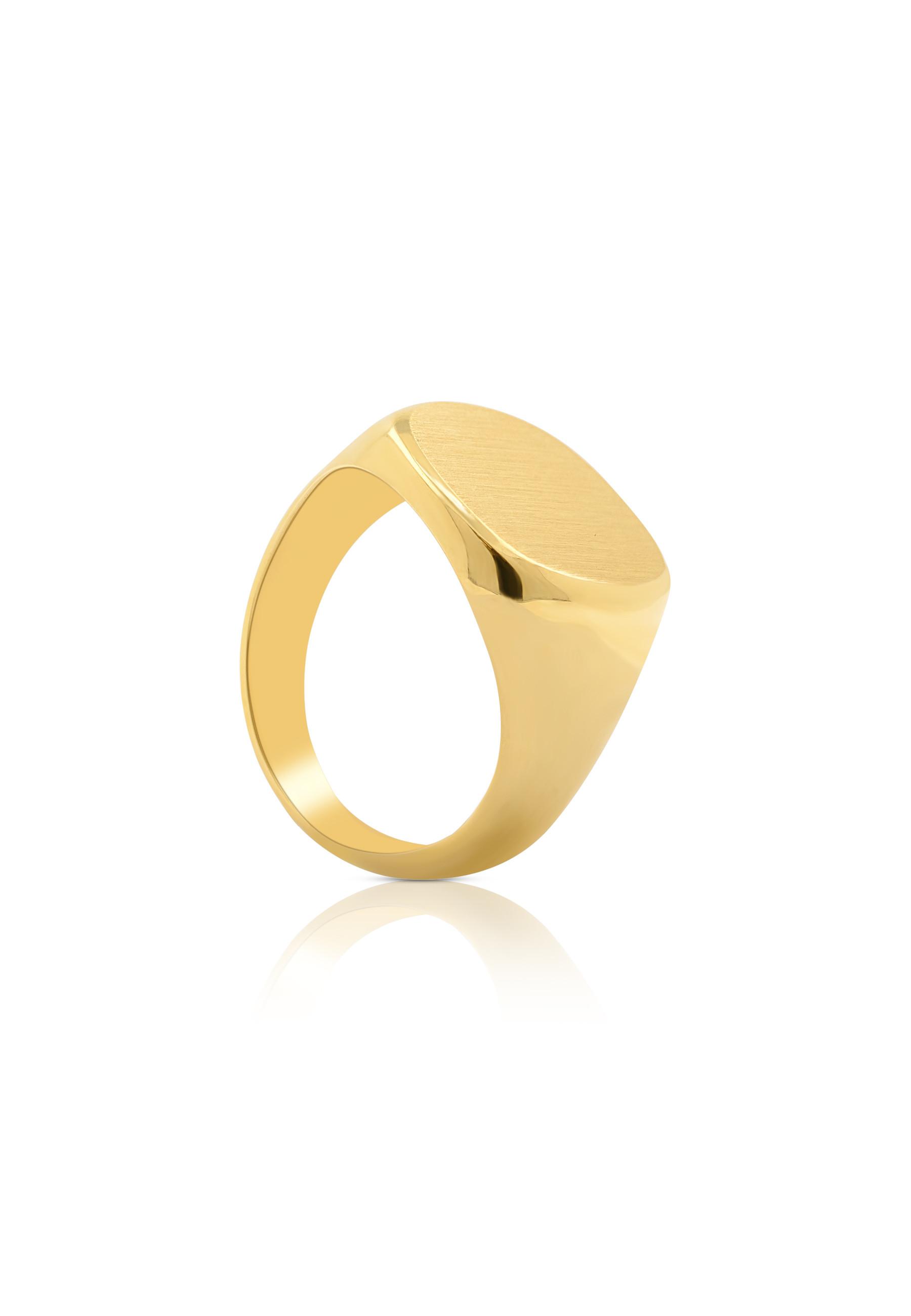 Image of Plattenring Gelbgold 750 Damen Gelbgold 54