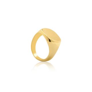 MUAU Schmuck  Plattenring Gelbgold 750 