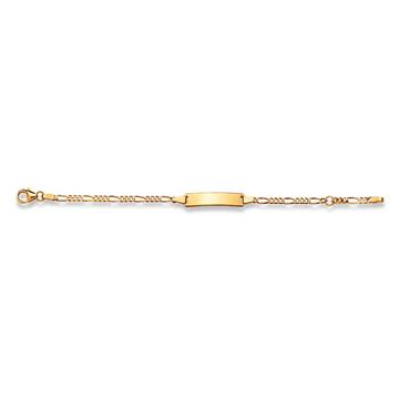 Plaketten-Armband Gelbgold 750 Figaro, 2.4mm, 14cm