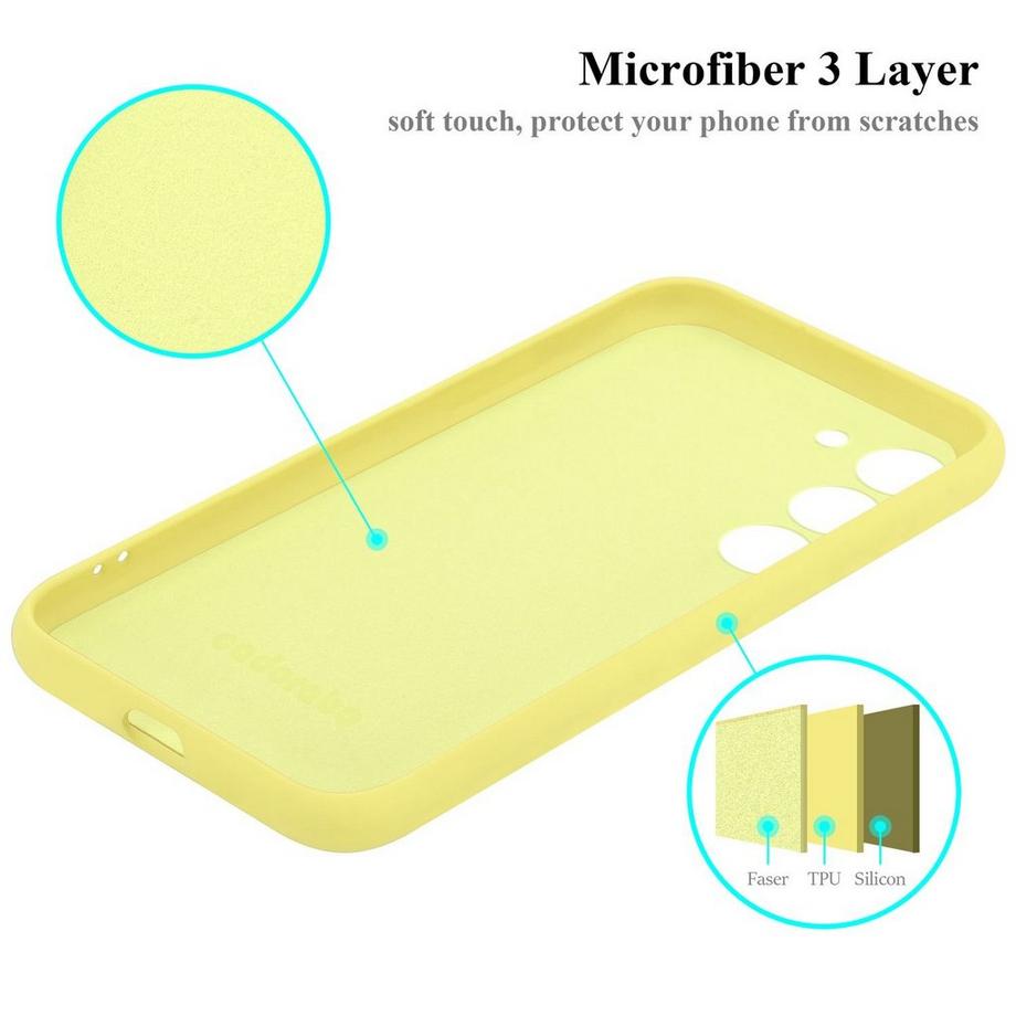 Cadorabo  Hülle für Samsung Galaxy S23 in LIQUID GELB - Schutzhülle aus flexiblem TPU Silikon 