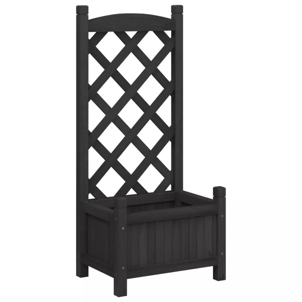 VidaXL - fioriera Legno, One Size, Nero
