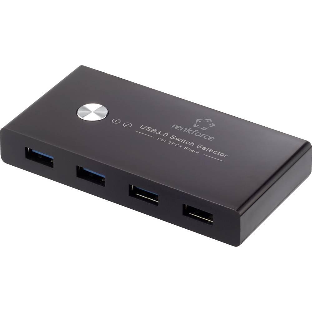 Image of 4 Port USB-Umschalter für 2 Computer USB 3.2 Gen 1 (USB 3.0)
