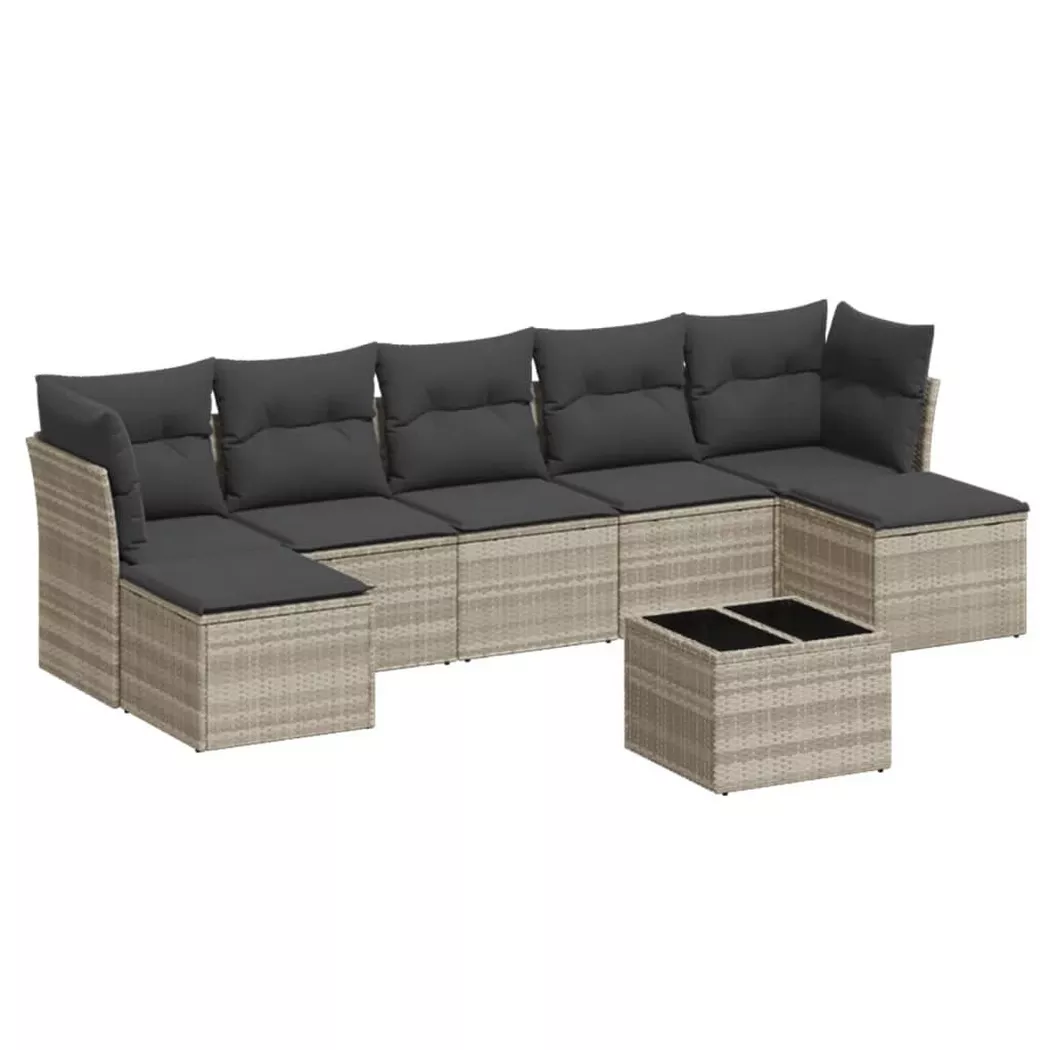 VidaXL - Garten sofagarnitur poly-rattan, One Size, Grau