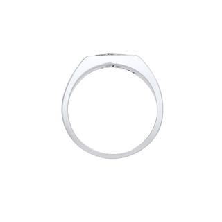 Kuzzoi  Ring Siegelring Emaille Schwarz Stern Basic 925 Silber 