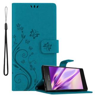 Cadorabo  Housse compatible avec Sony Xperia XZ1 - Coque de protection au design floral avec fermeture magnétique, fonction de support et emplacements pour cartes 