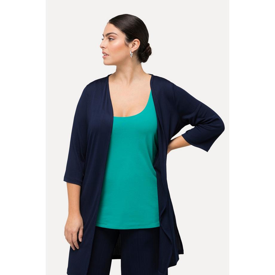 Ulla Popken Top senza maniche doppio strato scollo rotondo  