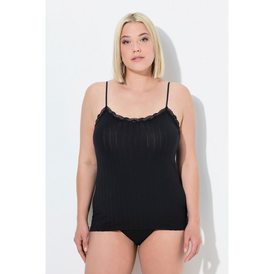 Ulla Popken Caraco Slim Fit Ajouré Fines Bretelles  