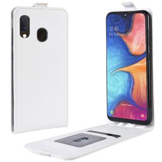 Cover-Discount  Galaxy A20e- Klassisches Leder Flip Case Vertikal 