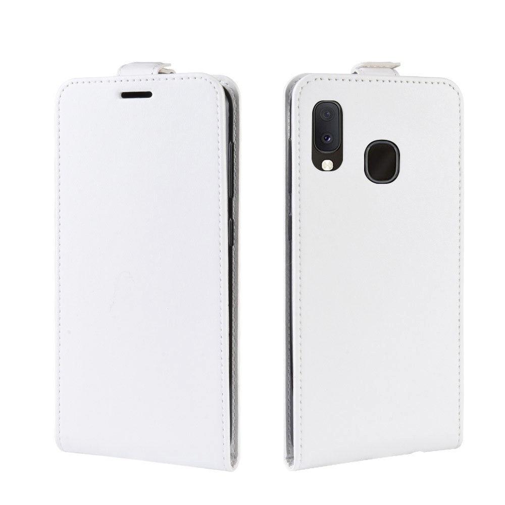 Image of Galaxy A20e- Klassisches Leder Flip Case Vertikal