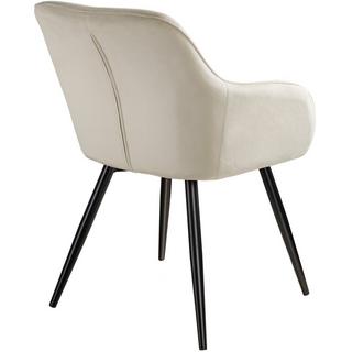 Tectake Chaise MARILYN Effet Velours Style Scandinave  