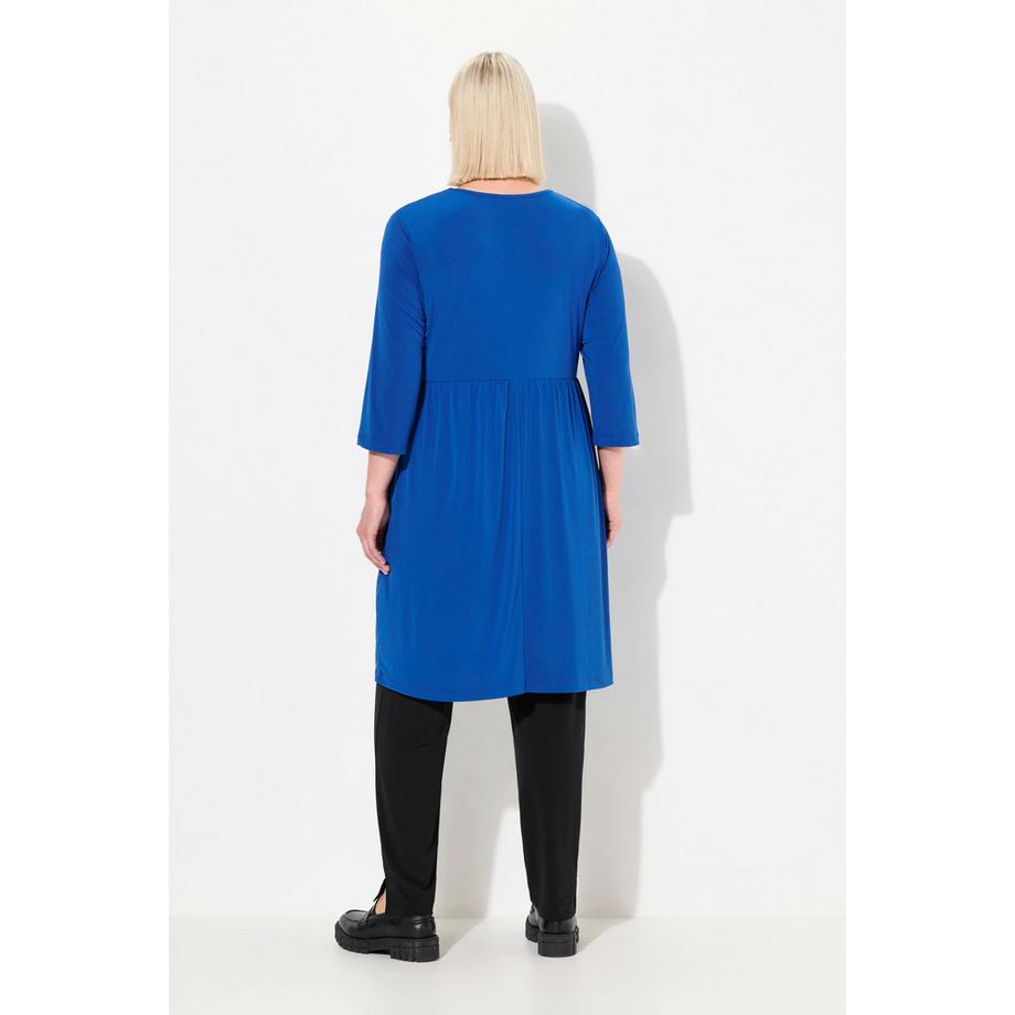 Ulla Popken Longshirt A-Linie Tunika-Ausschnitt 3/4-Arm  