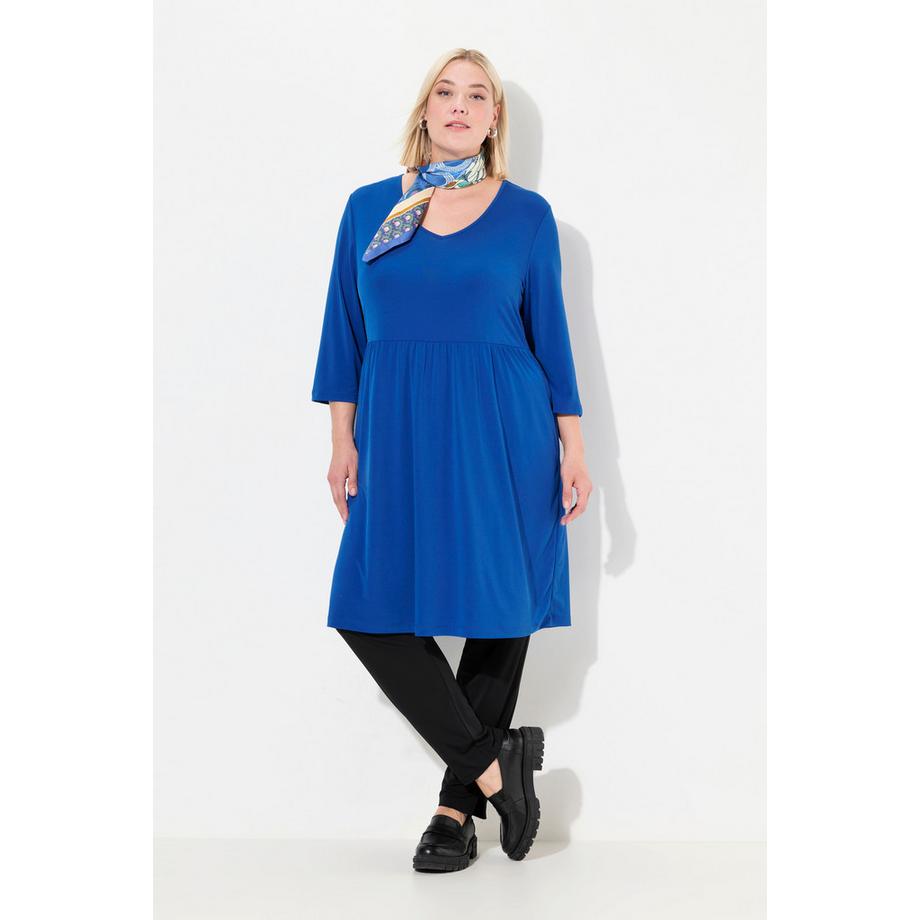 Ulla Popken Longshirt A-Linie Tunika-Ausschnitt 3/4-Arm  