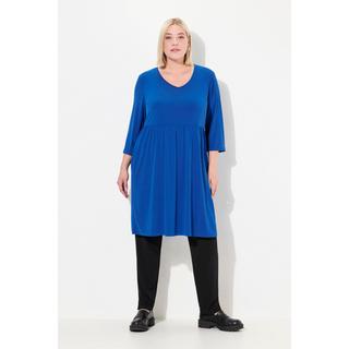 Ulla Popken  Longshirt, A-Linie, Tunika-Ausschnitt, 3/4-Arm, Taschen 