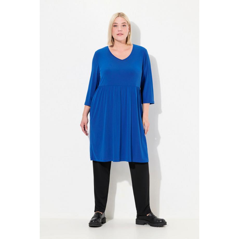 Ulla Popken Longshirt A-Linie Tunika-Ausschnitt 3/4-Arm  