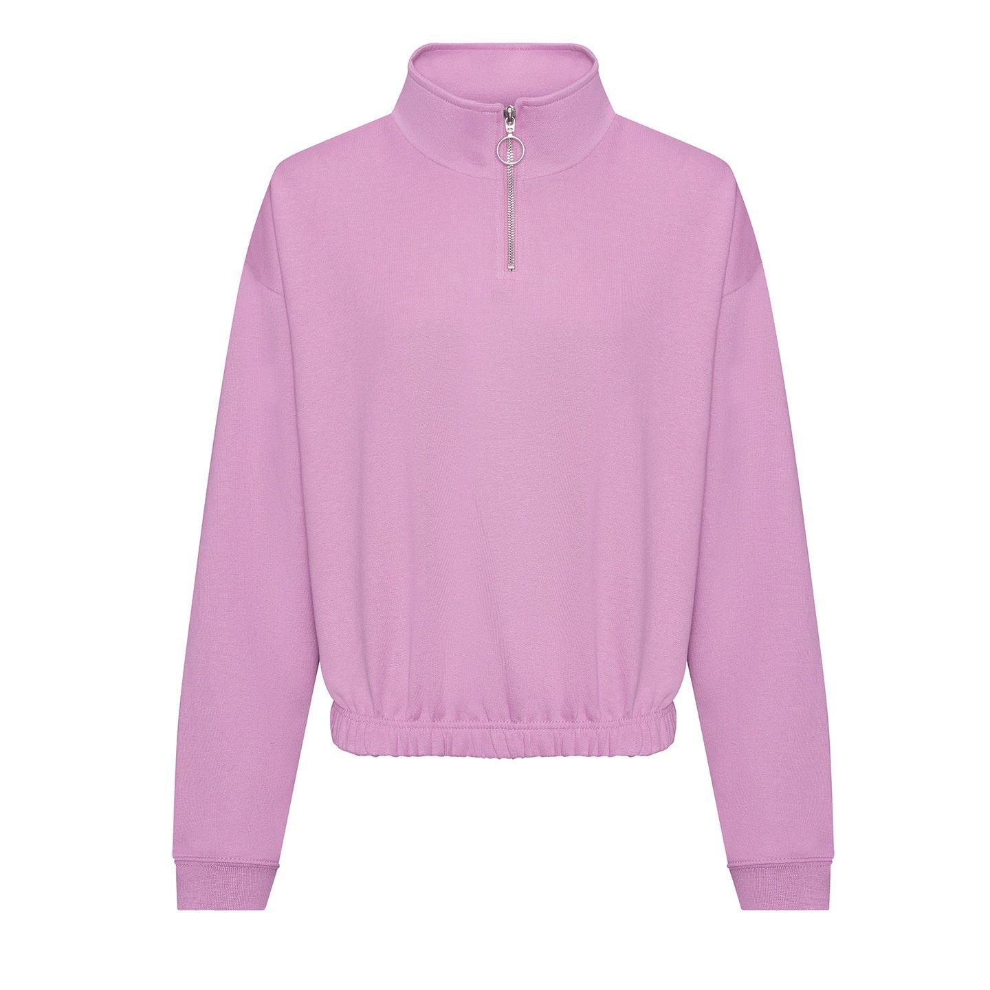 Image of Just Hoods Kurzes Sweatshirt Damen Lavendel XL