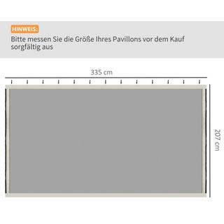 Northio Moustiquaire pour tonnelle 3x4, 4 panneaux latéraux, moustiquaire avec fermeture éclair, moustiquaire, maille en nylon, noir  