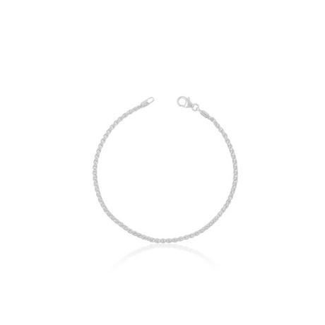 MUAU Schmuck  Bracelet palmier or blanc 750, 2.1mm, 19cm 