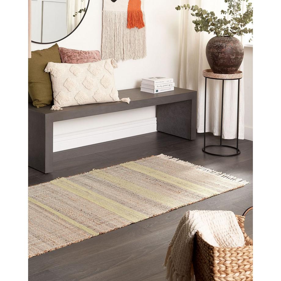 Beliani Tappeto en Iuta Boho TALPUR  