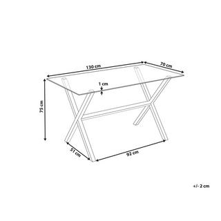 Beliani Esstisch aus Sicherheitsglas Glamourös FLORIN  