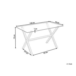 Beliani Tavolo da pranzo en Vetro temperato Glamour FLORIN  