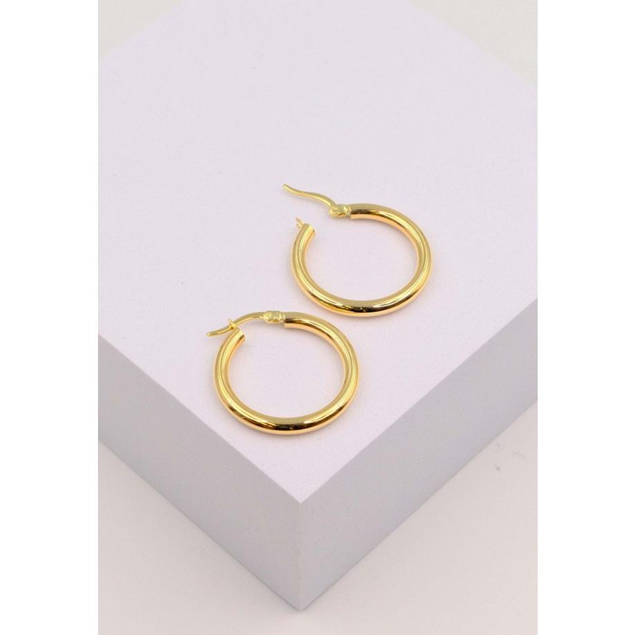 MUAU Schmuck  Creolen 750 Runddraht 