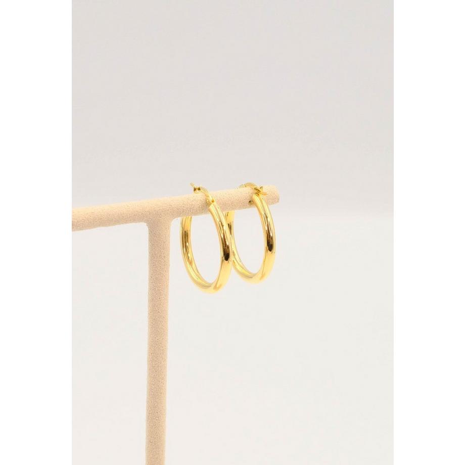 MUAU Schmuck  Creolen 750 Runddraht 