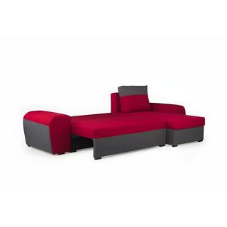 Vente-unique Ecksofa mit Schlaffunktion GABY Stoff  