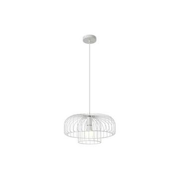 Suspension filaire style design  en métal - D. 40 x  H. 130 cm - Blanc - ANDROMAQUE