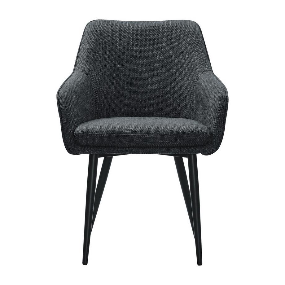 mutoni Chaise de salle à manger Nocturne anthracite  