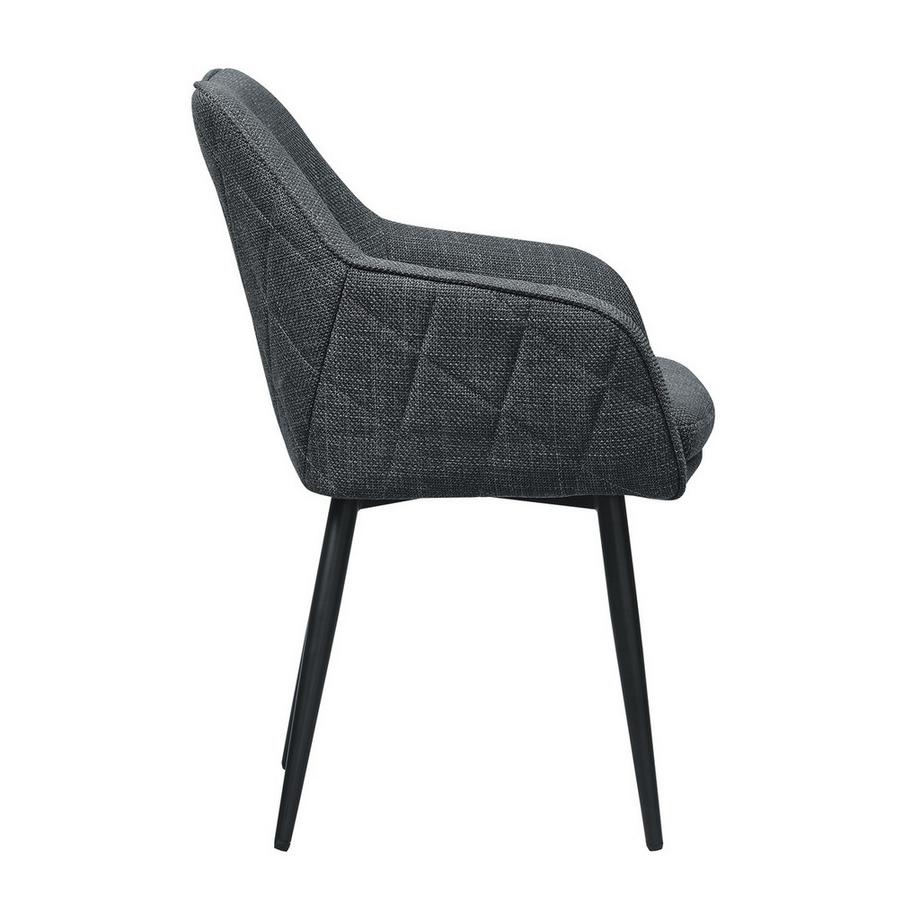 mutoni Chaise de salle à manger Nocturne anthracite  