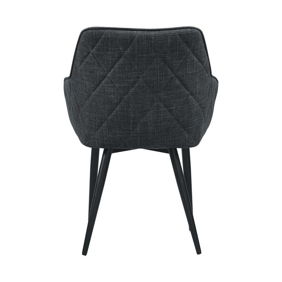 mutoni Chaise de salle à manger Nocturne anthracite  