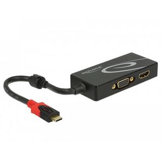 DeLock  DeLOCK 87730 cavo e adattatore video 0,2 m USB tipo-C HDMI + VGA (D-Sub) Nero 