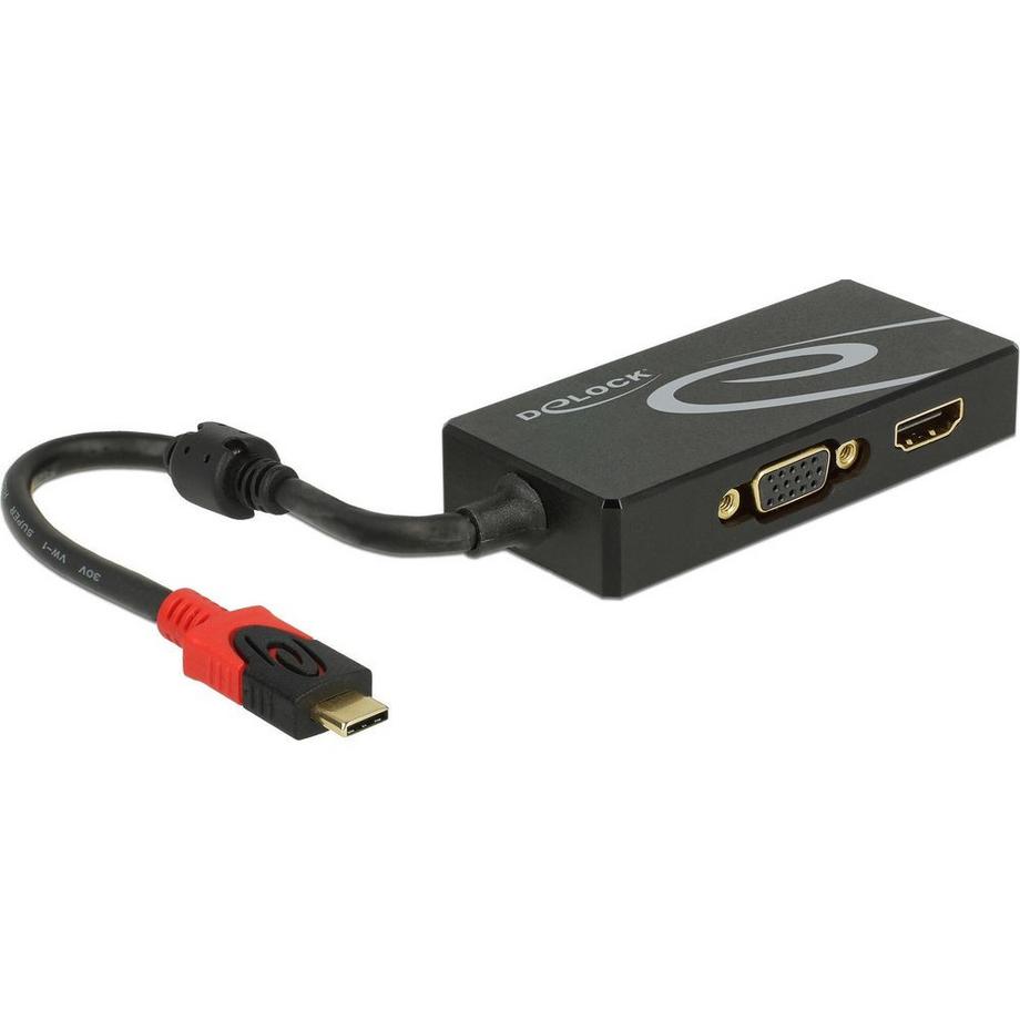 DeLock  Signal Splitter USB-C - 1xHDMI & 1xVGA 
