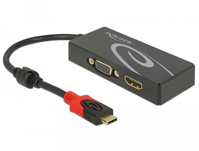 DeLock  Signalsplitter USB-C - 1xHDMI &amp; 1xVGA 